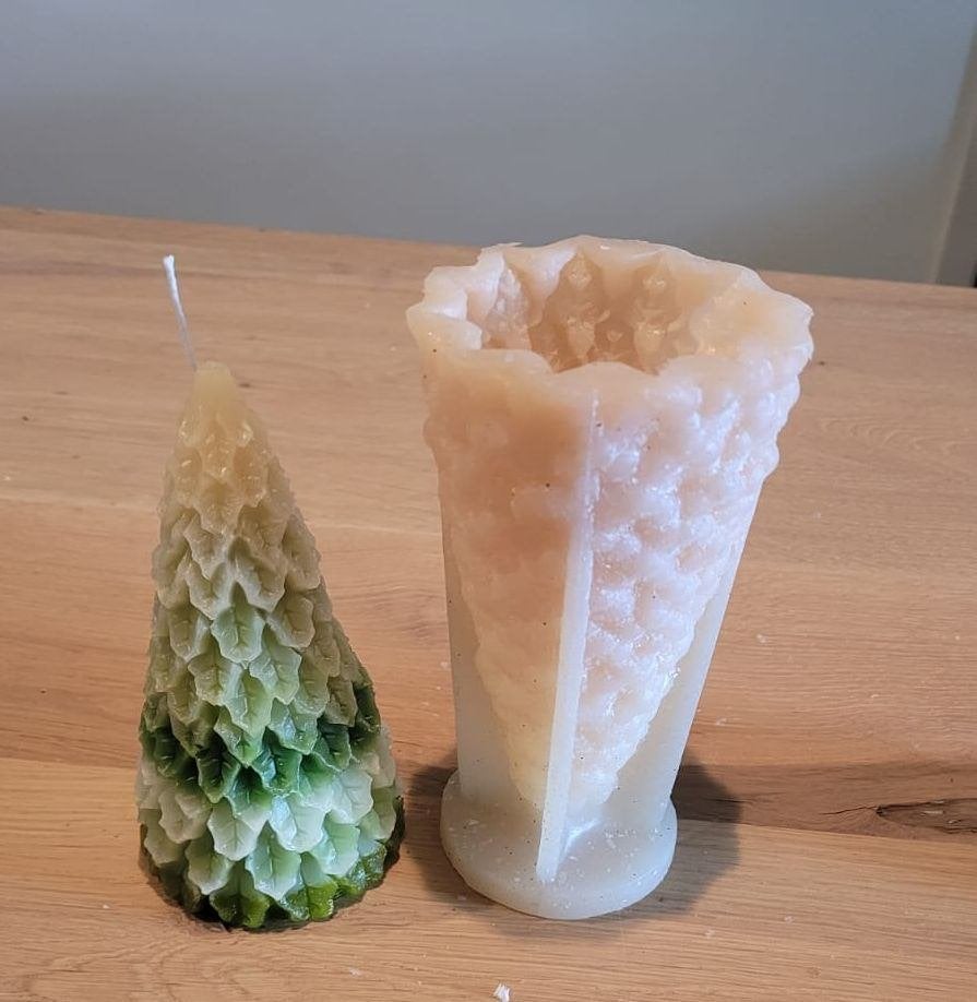Gietvorm kerstboom 14 cm - kaarsen maken, paraffine, kerst, Ophalen of Verzenden, Gebruikt