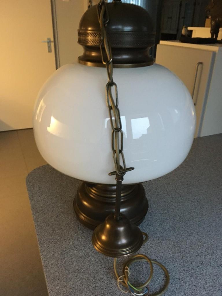Lamp, Ophalen, Gebruikt, Glas, Retro