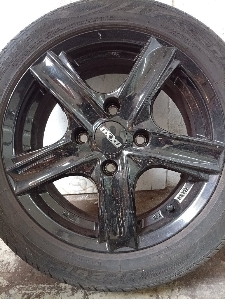 Zwarte 15 inch velgen 4 x 114,3, Ophalen, Gebruikt