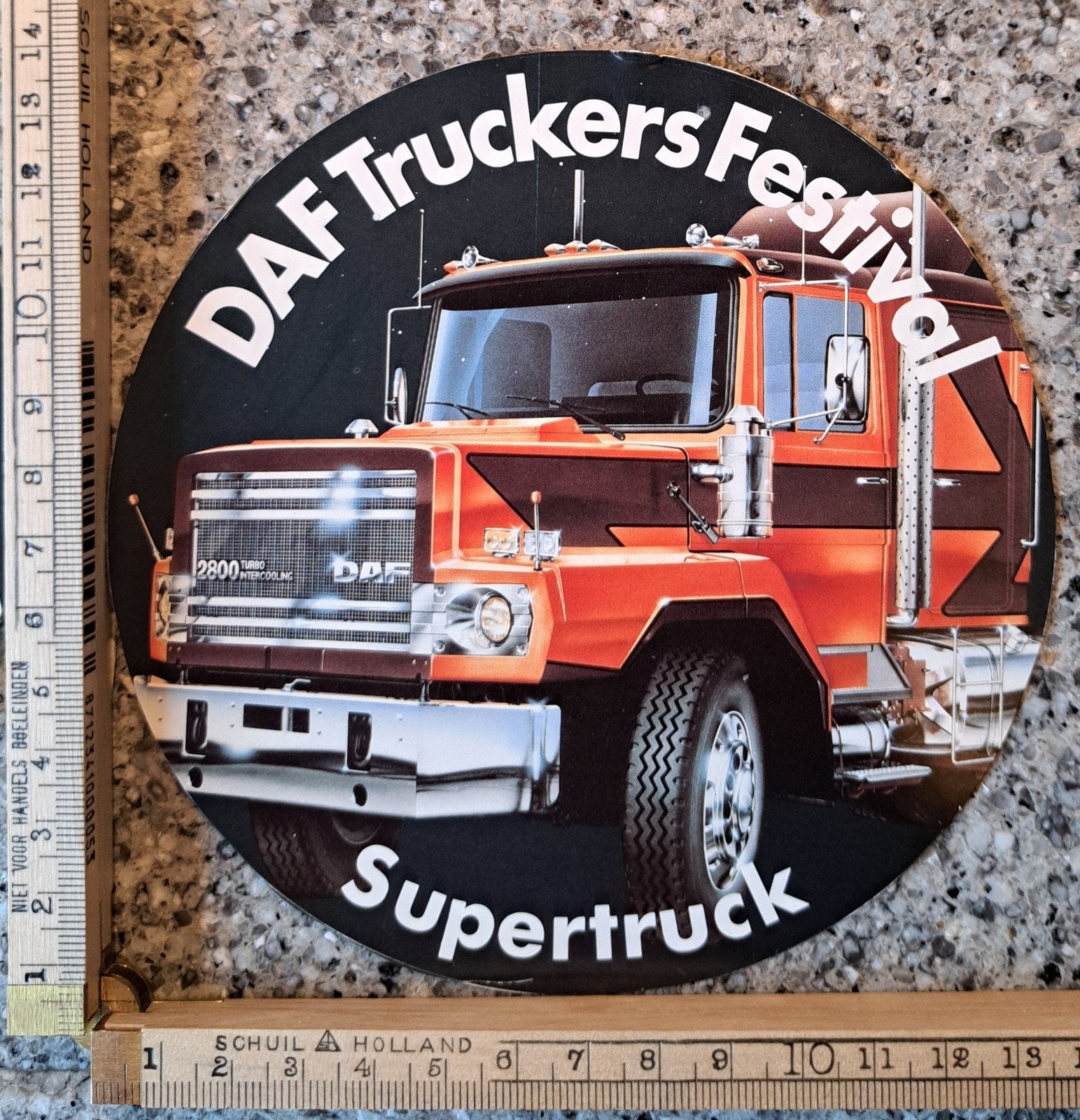 Vintage sticker DAF 2800 turbo intercooler truckers festival, Ophalen of Verzenden, Zo goed als nieuw