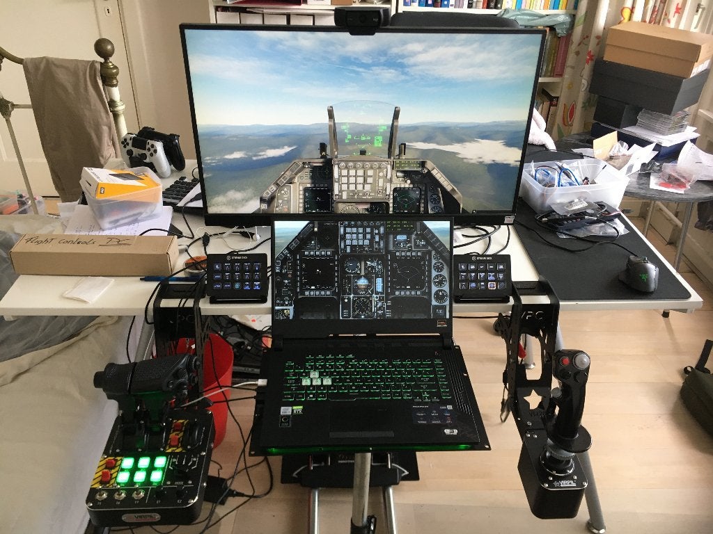 Complete flightsim set | VIRPIL + Thrustmaster HOTAS, Ophalen, Zo goed als nieuw, Virpil