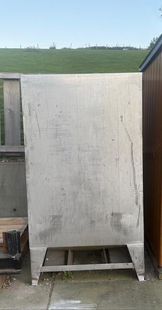 RVS opslagtank te koop, 150 liter of meer, Ophalen, Gebruikt, Metaal
