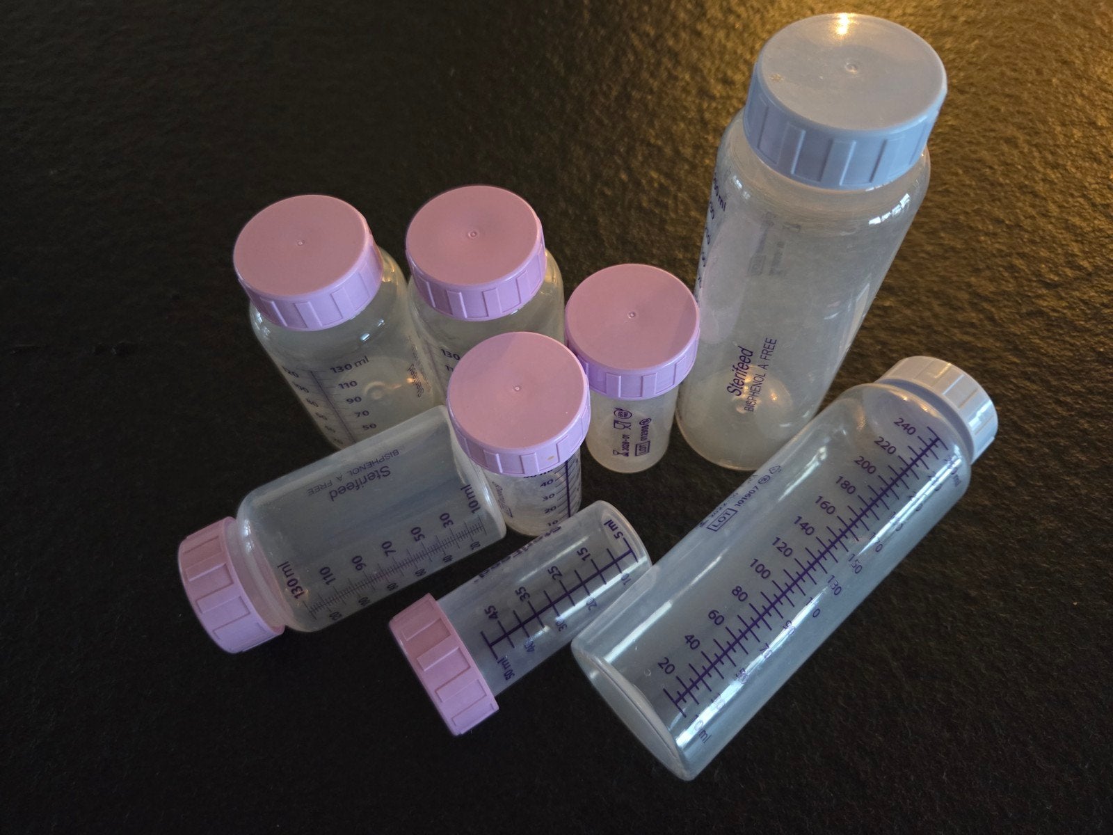Sterifeed Moedermelk Bewaarflessen (50, 130, 250 ml), Ophalen, Overige merken, Gebruikt, Bewaarbakje