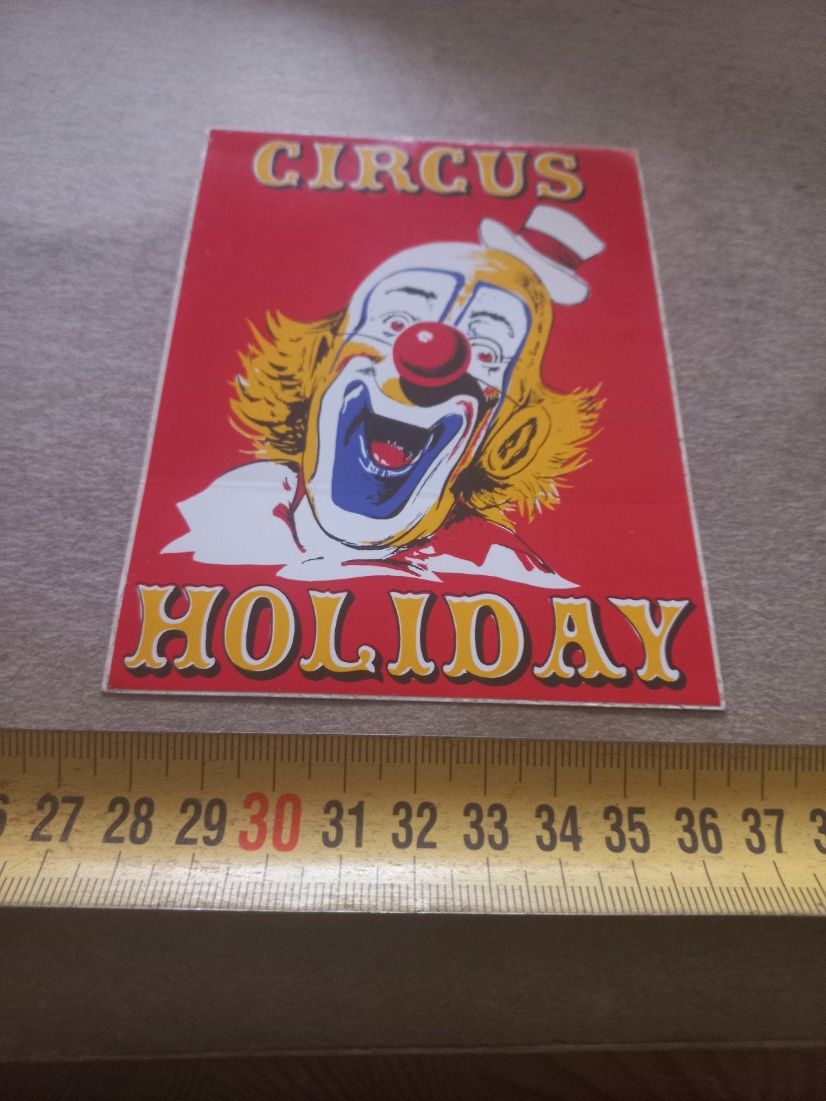 Vintage Circus Holiday Clown Sticker - Nieuwstaat, Ophalen of Verzenden, Nieuw, Overige typen