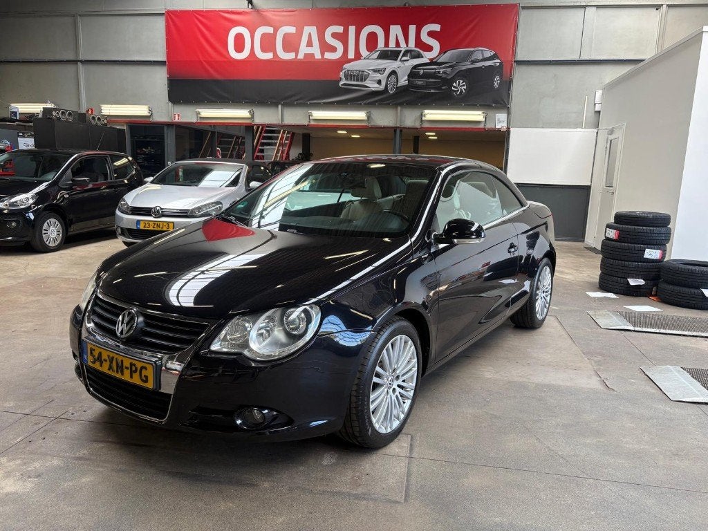 Volkswagen Eos 2.0 16V Tfsi 147KW DSG 2007 Zwart, Auto's, Volkswagen, 4 cilinders, 4 stoelen, Zwart, Bedrijf