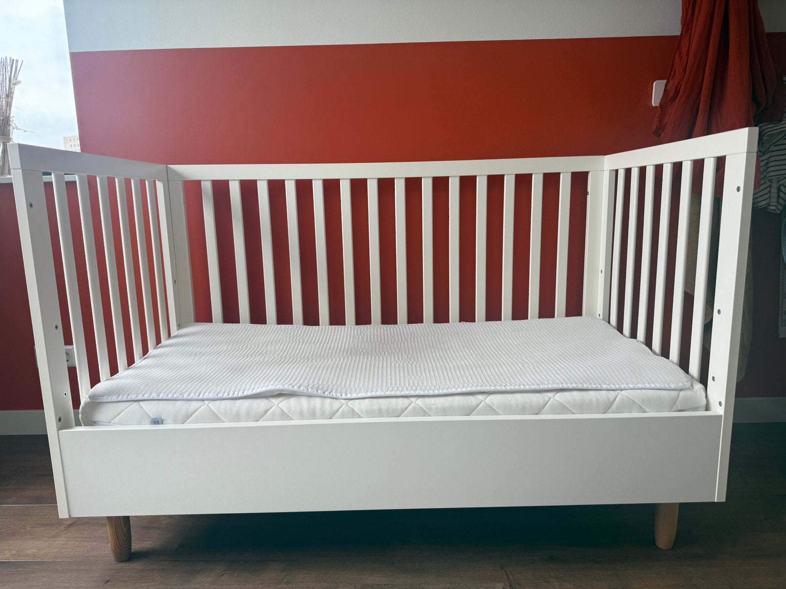 Compleet! Doorgroei ledikant (Bocca) Petit Amélie, Ophalen, Zo goed als nieuw, Jongetje of Meisje