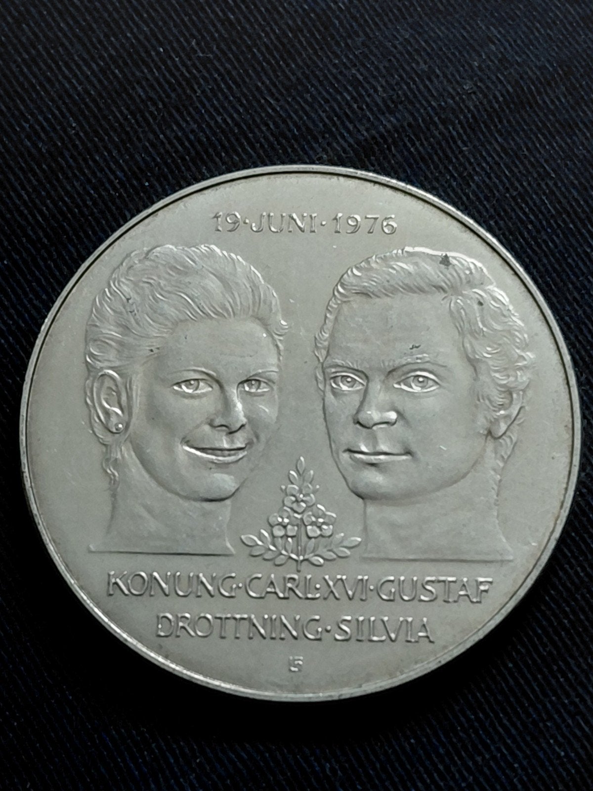 Zweden 50 Kronor 1976 Koninklijke Trouwerij  - Zilver, Verzenden, Overige landen, Losse munt, Zilver