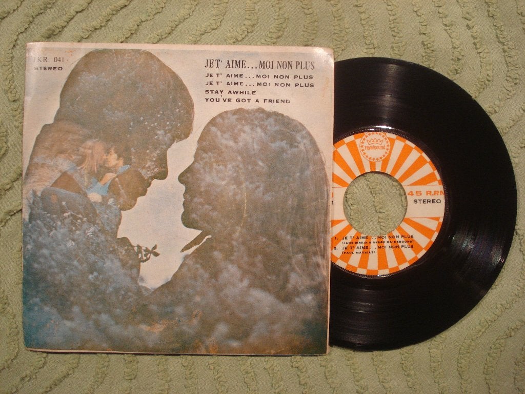 Jane Birkin Serge Gainsbourg 7" Je t’aime Moi non (Thailand), Cd's en Dvd's, Vinyl Singles, Gebruikt, 7 inch, Ophalen of Verzenden