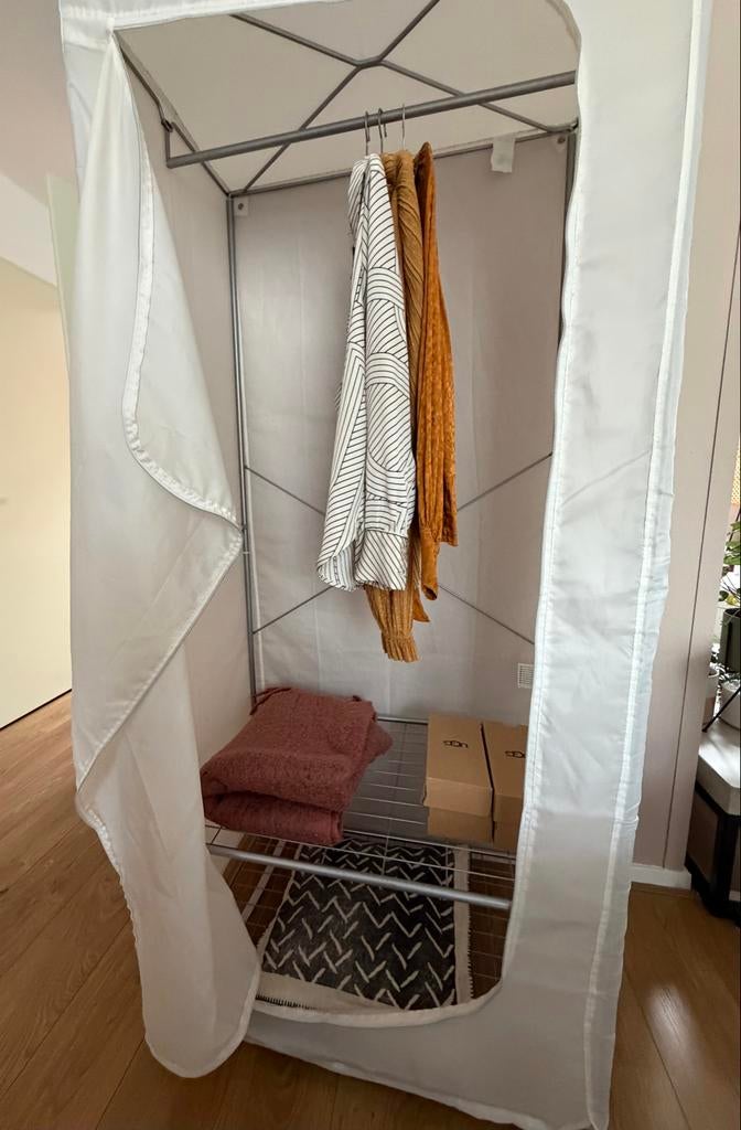 IKEA Breim kledingkast - Handig voor camping/studentenkamer, Ophalen, Met plank(en), Kunststof, Gebruikt
