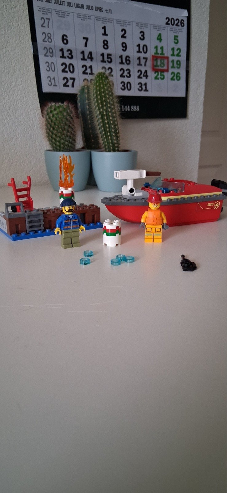 Lego city brandweer boot, Verzenden, Gebruikt, Lego