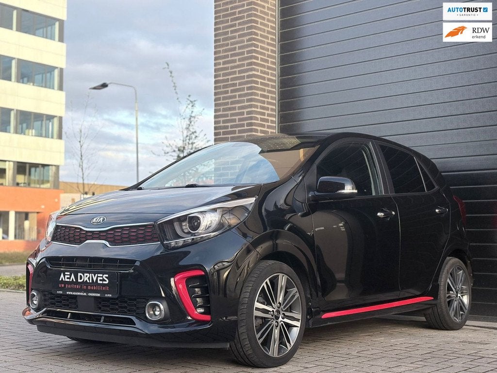 Kia Picanto GT-Line 101 pk | Dealer onderhouden | Panoramada, Voorwielaandrijving, 101 pk, Zwart, Zwart