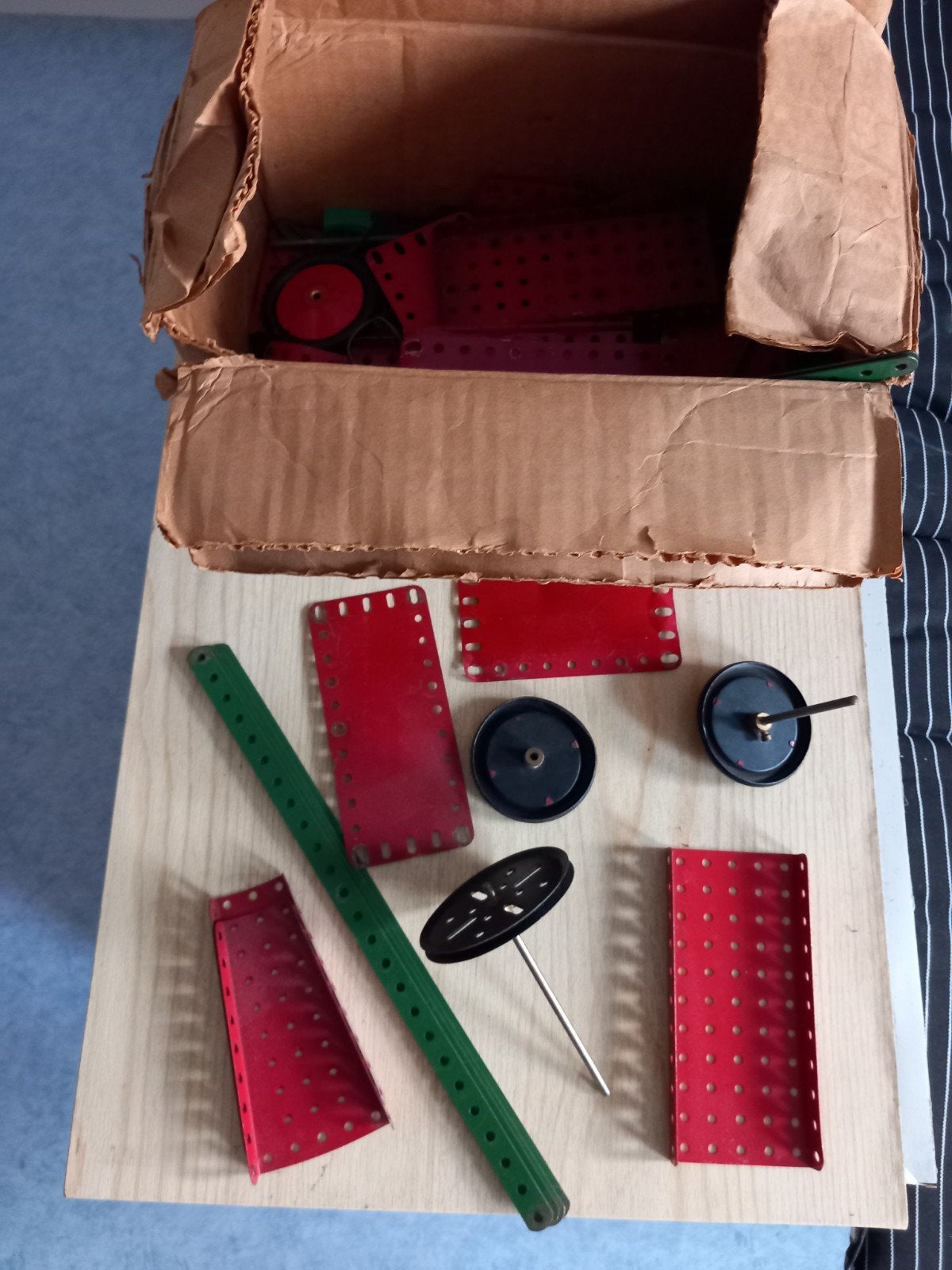 Vintage Meccano en Temsi Constructiedozen met Boekjes, Ophalen of Verzenden, Gebruikt, Overige merken