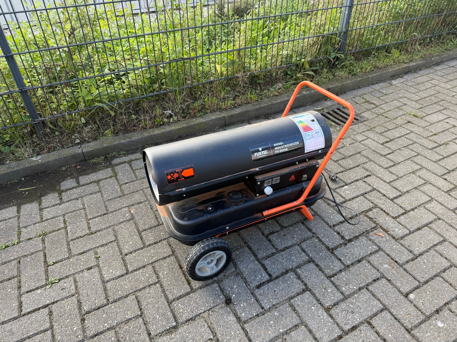 Fuxtec Diesel Heteluchtkanon - Incl. halve tank diesel, Ophalen of Verzenden, Gebruikt, Kachel
