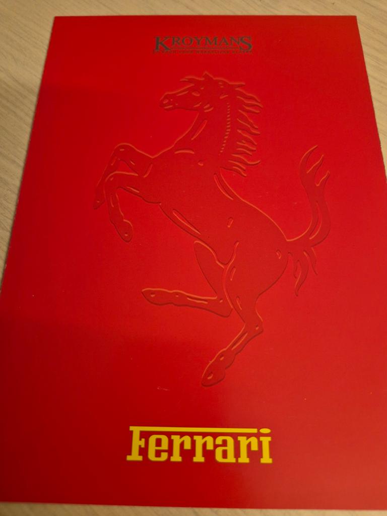 1998 Nederlands Ferrari Croymans folder mooie foto's 355F1, Ophalen of Verzenden, Zo goed als nieuw, Ferrari