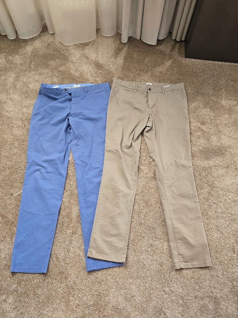 2 broeken van Van Gils, Kleding | Heren, Maat 52/54 (L), Beige, Zo goed als nieuw, Van Gils
