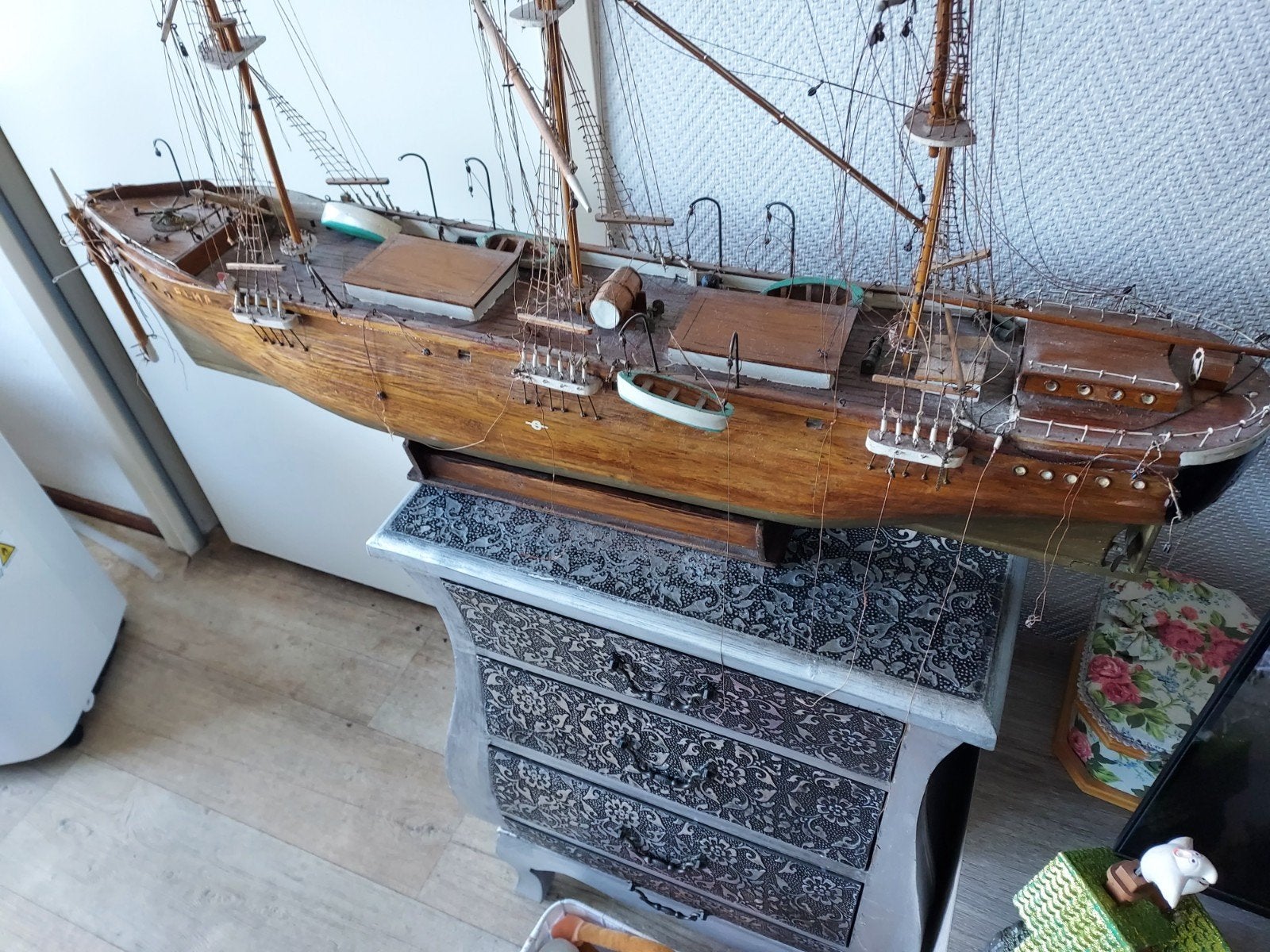 Gedetailleerd houten scheepsmodel - Zeilschip, Ophalen of Verzenden, Gebruikt, Groter dan 1:32, Overige merken