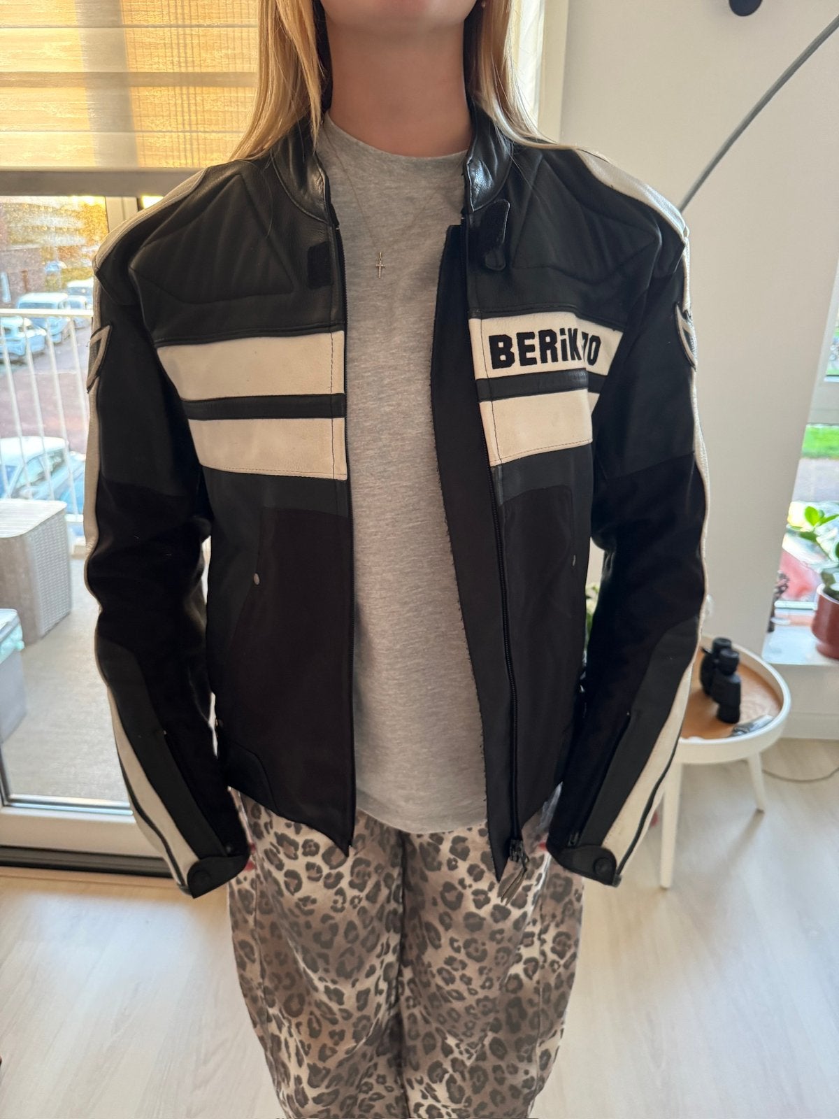 Berik racing leren motorjas, Motoren, Kleding | Motorkleding, Ophalen, Tweedehands, Jas | leer
