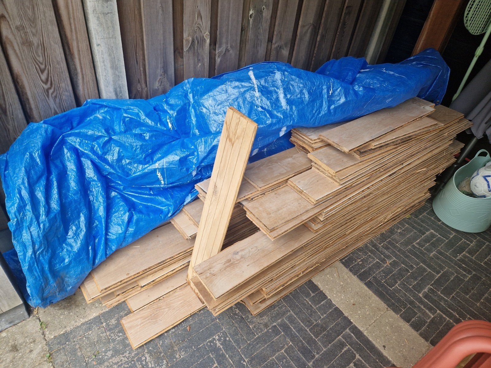 Massien eikenhout planken | vloerdelen | gratis, Ophalen, Hout