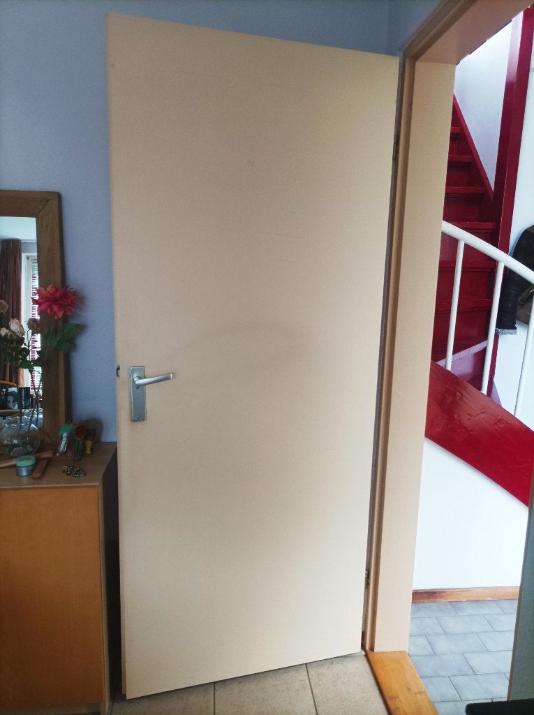 2 opdekdeuren, Ophalen, 80 tot 100 cm, Binnendeur, Zo goed als nieuw