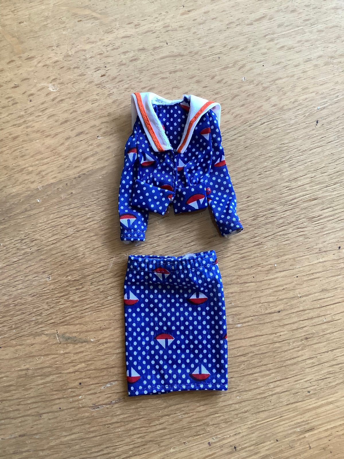 Barbie outfit 1973 #3346 nautical, Ophalen of Verzenden, Gebruikt, Kleertjes