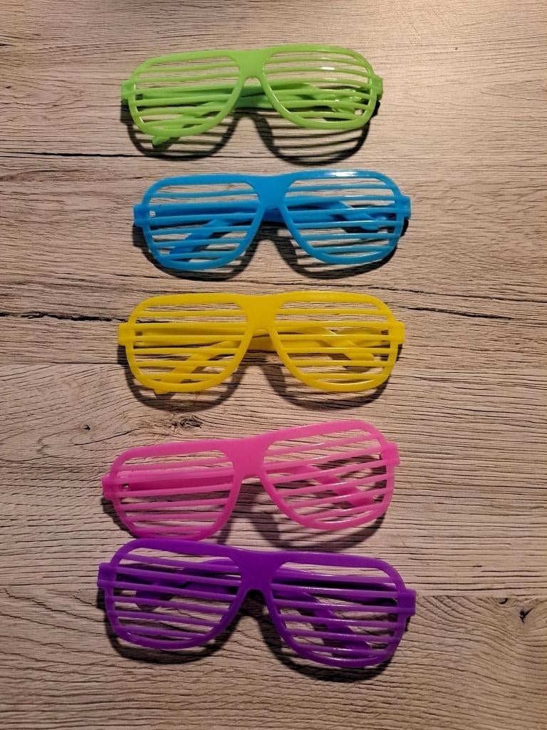 5 neon brillen, Ophalen of Verzenden, Nieuw, Feestartikel, Overige