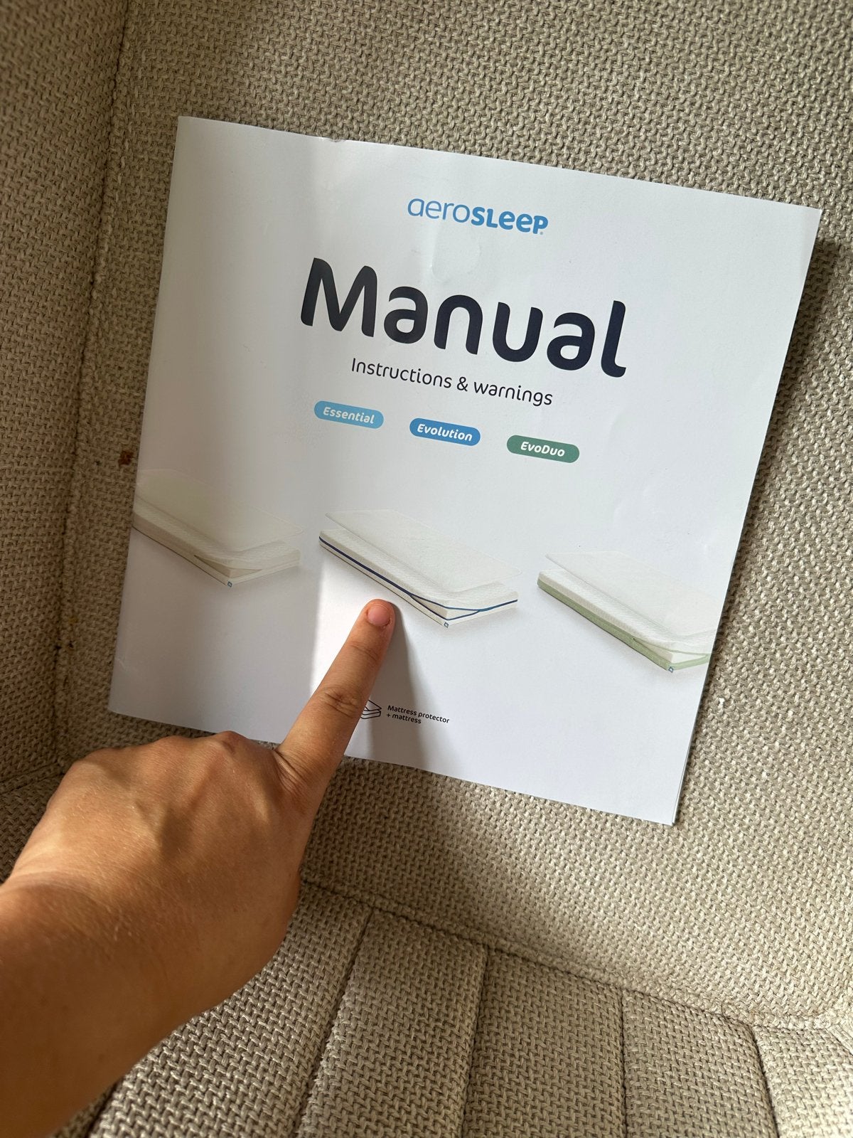 AeroSleep Evolution Matras 120x60 cm met 2 hoeslakens, Ophalen, Nieuw, Ledikant