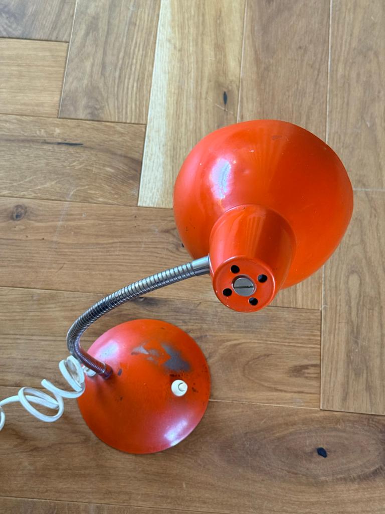 Vintage hala zeist busquet Oranje Bureaulamp, Ophalen of Verzenden