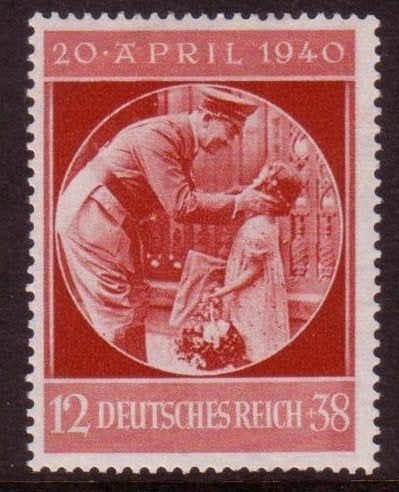 Hitler Zegel uit 1940 (DR 744) - 01, Ophalen of Verzenden, Overige soorten, Duitsland, Boek of Tijdschrift