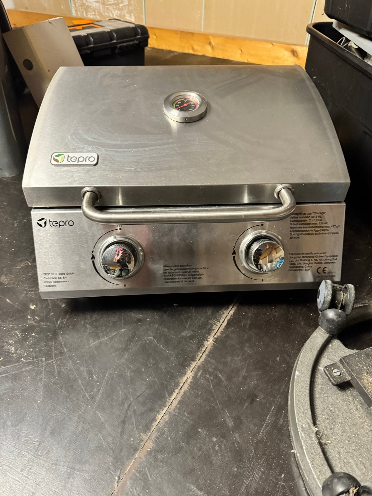 Tepro Gas BBQ, Salamandergrill & Grillplaat met 2 Gasflessen, Ophalen, Gebruikt