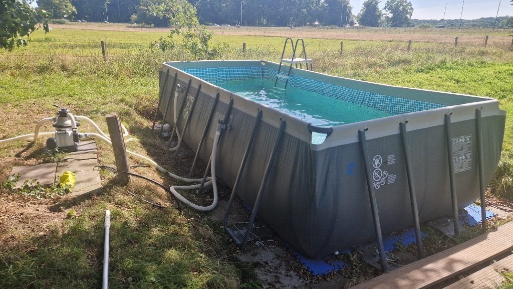 Intex Zwembad 274 x 549 x 132 met zandfilterpomp, Tuin en Terras, Zwembaden, Gebruikt, 200 tot 300 cm, Rechthoekig, Ophalen