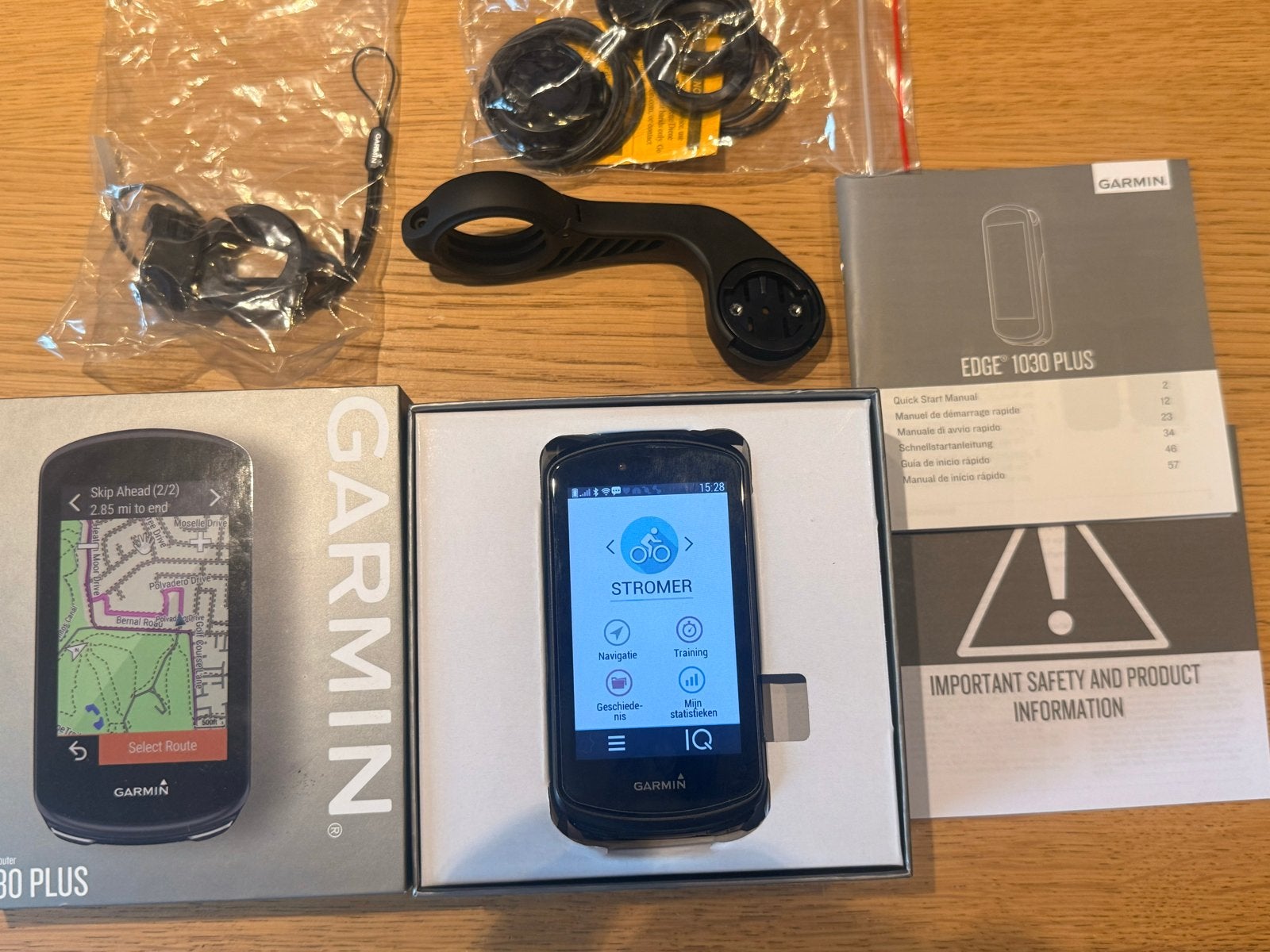 Garmin Edge 1030 Plus Fietscomputer met GPS, Ophalen of Verzenden, Draadloos, Gebruikt