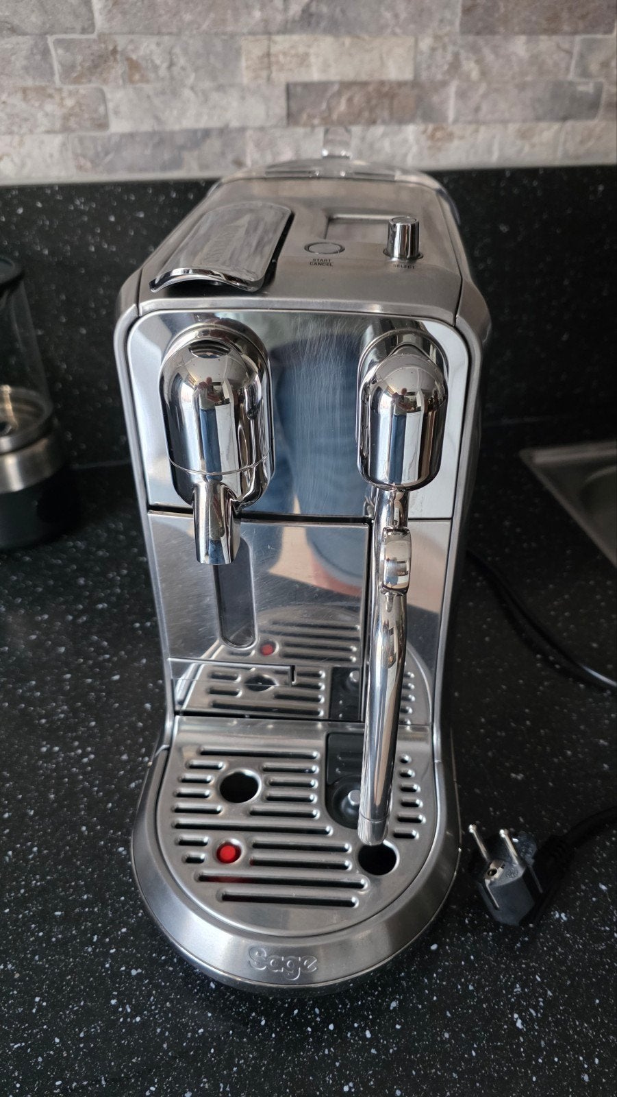 Sage Nespresso Creatista Plus - RVS Koffiezetapparaat, Koffiepads en cups, Koffiemachine, Ophalen of Verzenden, Zo goed als nieuw