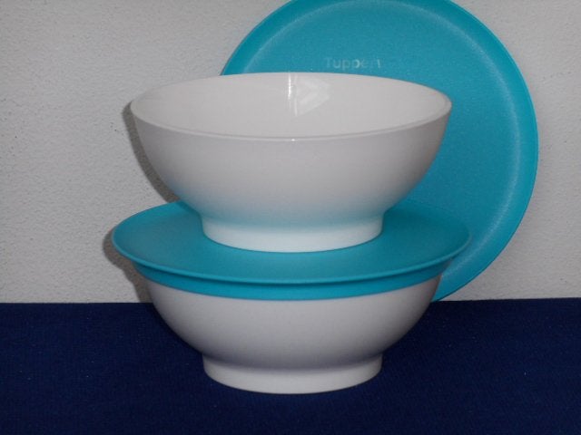 Allegra Kom 275 ml (2) Aqua Tupperware, nieuw, Ophalen of Verzenden, Nieuw, Bak of Kom