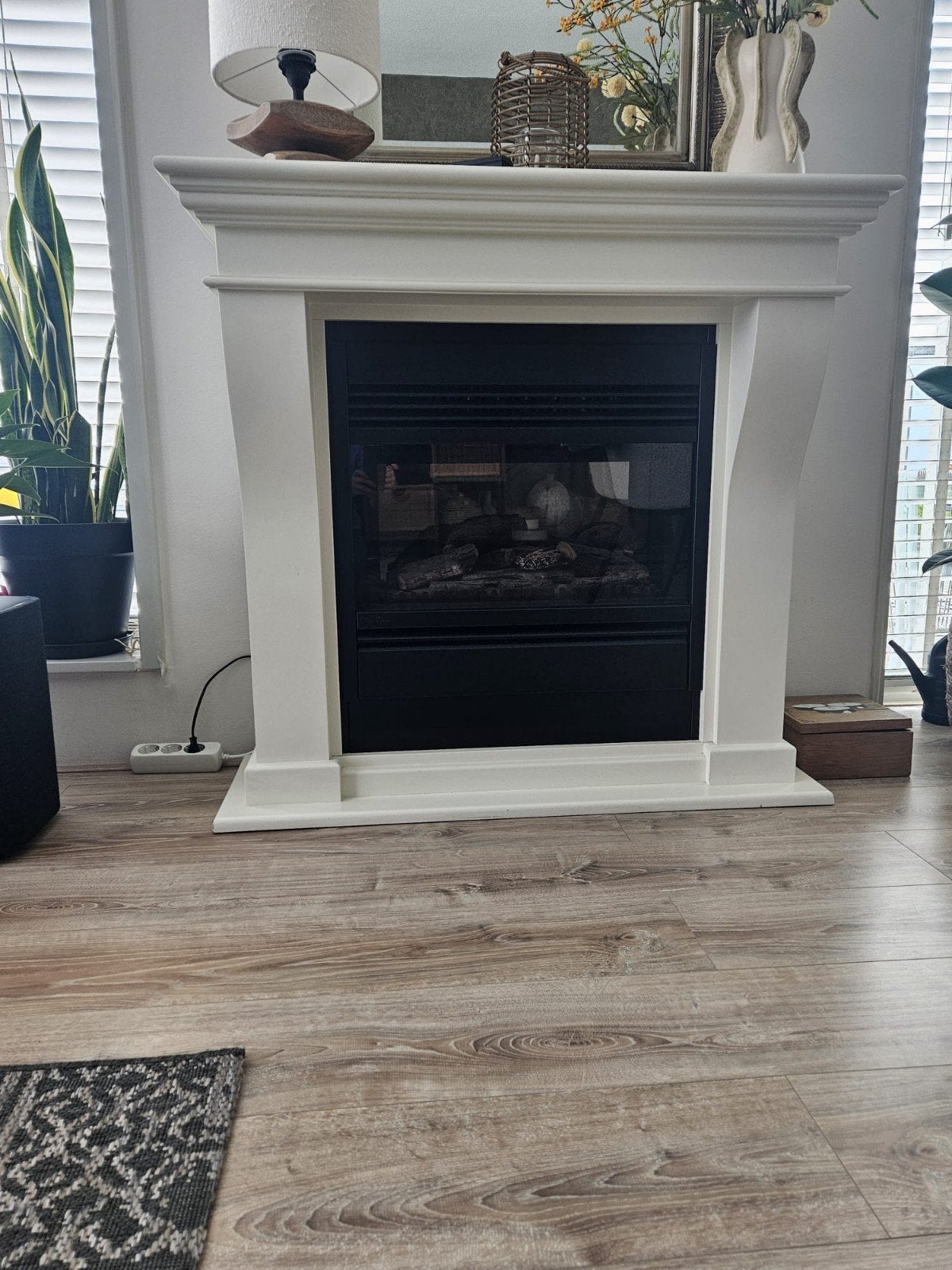 Elektrische openhaard met warmtefunctie, Huis en Inrichting, Haarden, Ophalen, Zo goed als nieuw, Vrijstaande haard, Elektrische haard