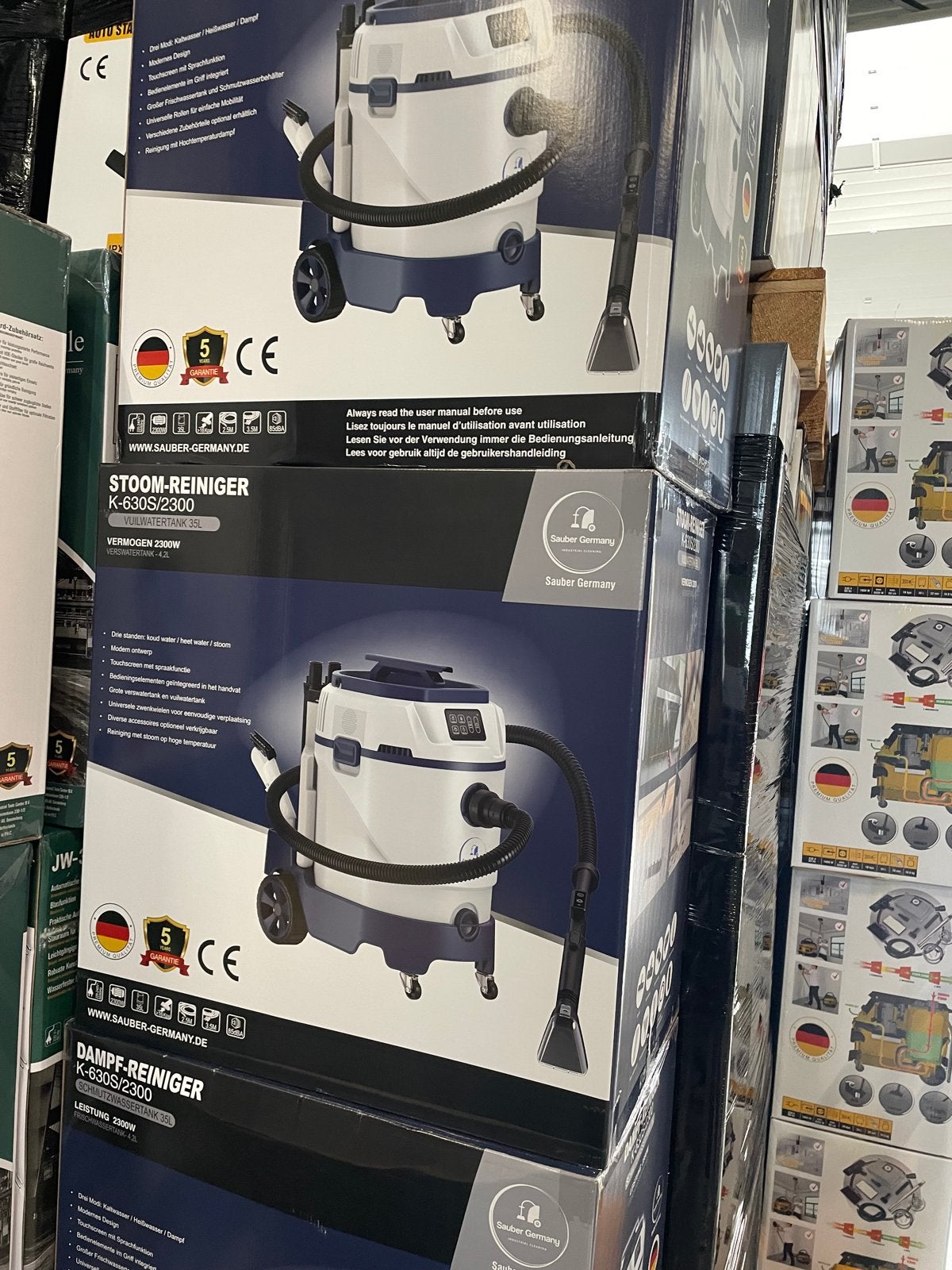 Sauber Germany K-630S/2300 Stoomreiniger/Dampf-Reiniger, Nieuw, Ophalen of Verzenden, Stoomreiniger, 2000 watt of meer