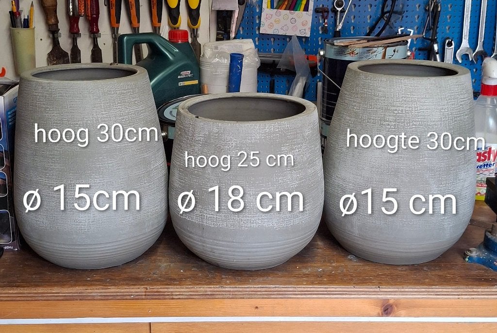 Bloempotten set voor binnen, Ophalen, Rond, Binnen, Zo goed als nieuw