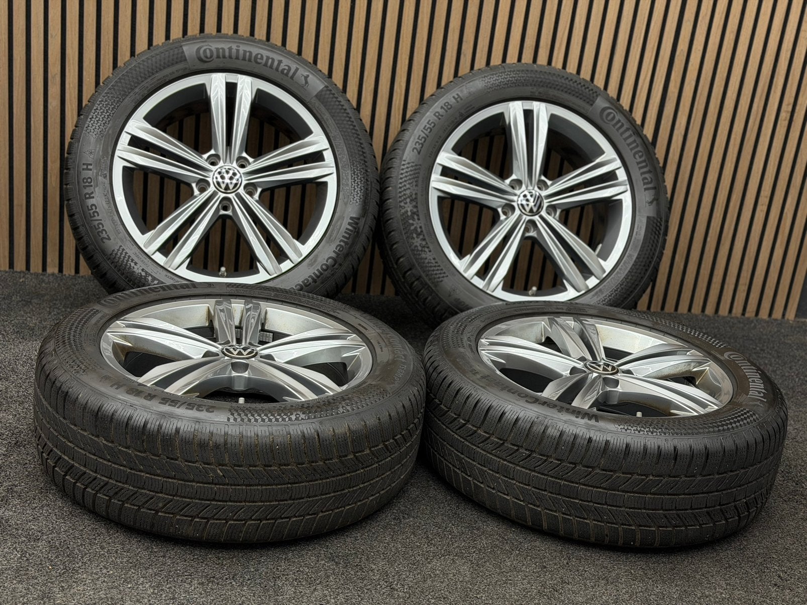Originele 18 inch VW Tiguan Sebring 5x112 TPMS Continental, Ophalen, 18 inch, ., Banden en Velgen