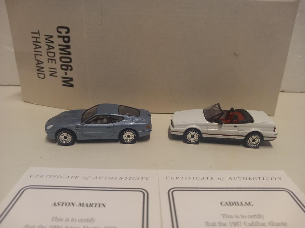 Matchbox 2-pack Aston Martin & Cadillac Alante 3INCH, Overige merken, 1:50 of kleiner, Auto, Ophalen of Verzenden