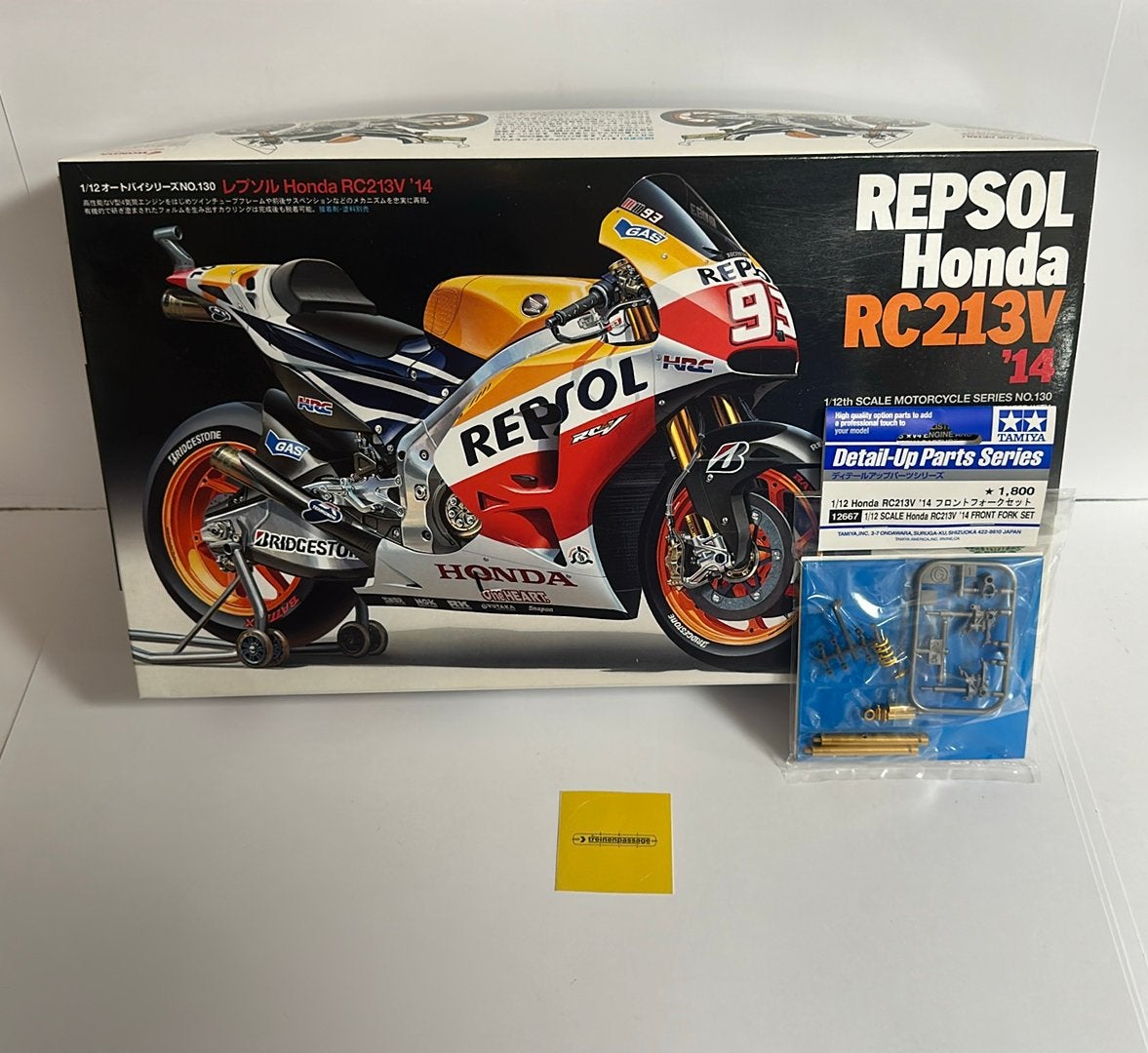 Occasion | Tamiya 14130 Honda REPSOL + Detailst 12667 | 1:12, Gebruikt, 1:50 of kleiner, Overige typen, Ophalen of Verzenden