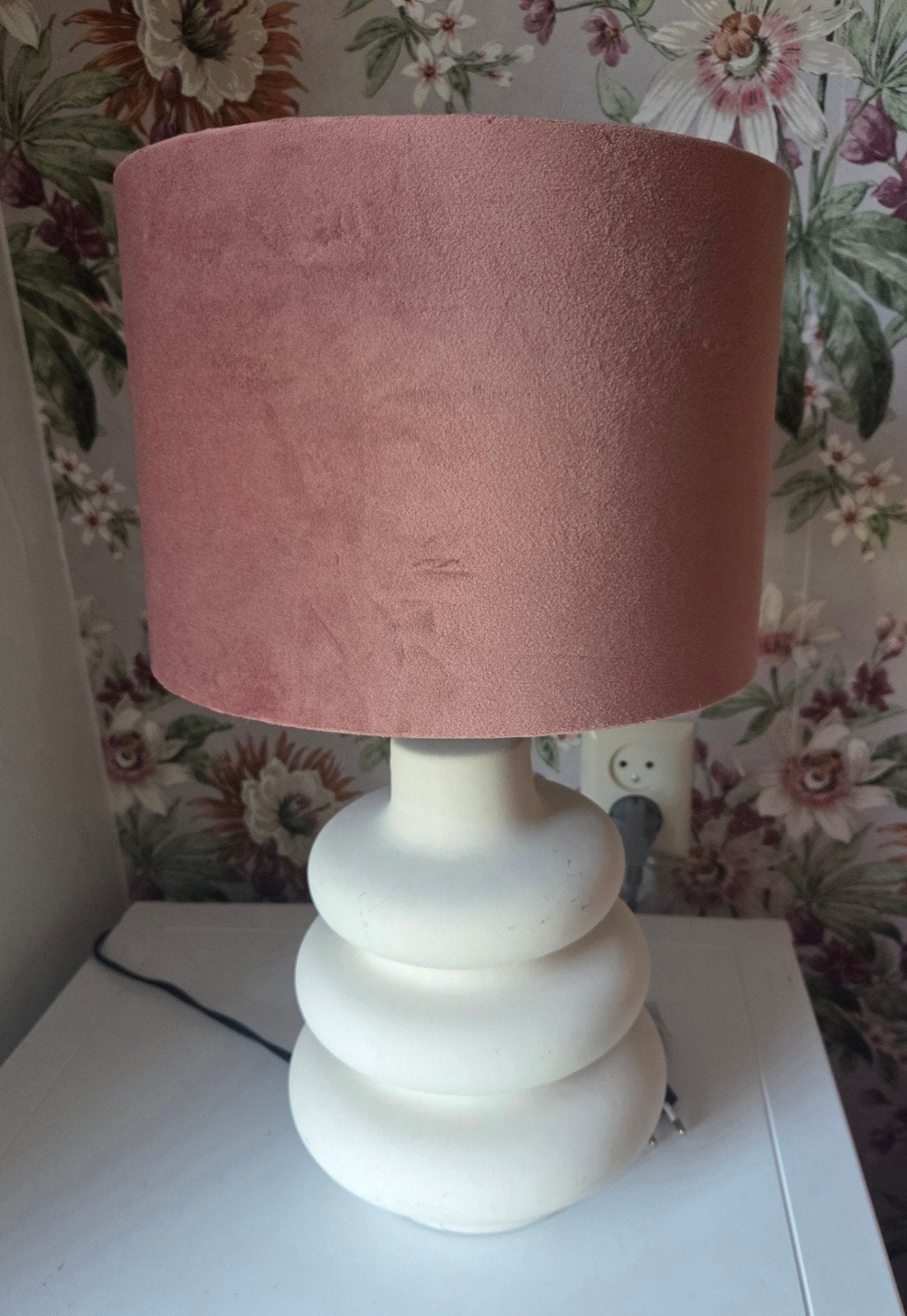 Tafel lamp met lampenkap, Huis en Inrichting, Ophalen, Zo goed als nieuw, Rond