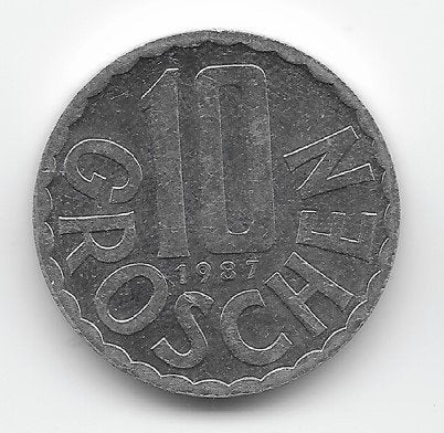 Oostenrijk 10 groschen 1987 KM# 2878, Verzenden, Oostenrijk, Losse munt