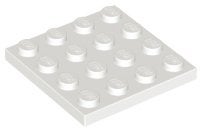 Lego plaatjes 4x4 wit 5 stuks, Ophalen of Verzenden, Gebruikt, Losse stenen, Lego