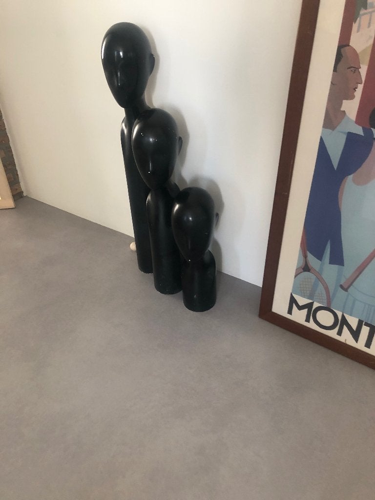 3 vintage abstracte mannequin hoofden beelden, Ophalen