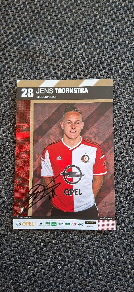 Spelerskaart met handtekening; Jens Toornstra # Feyenoord, Ophalen of Verzenden, Nieuw, Feyenoord, Spelerskaart