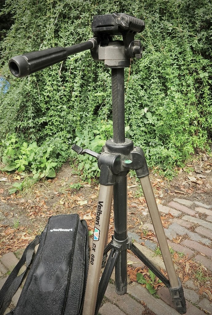 Velbon statief CX 660 met snelkoppeling en draagtas €25, Velbon, Zo goed als nieuw, 150 tot 175 cm, Ophalen of Verzenden
