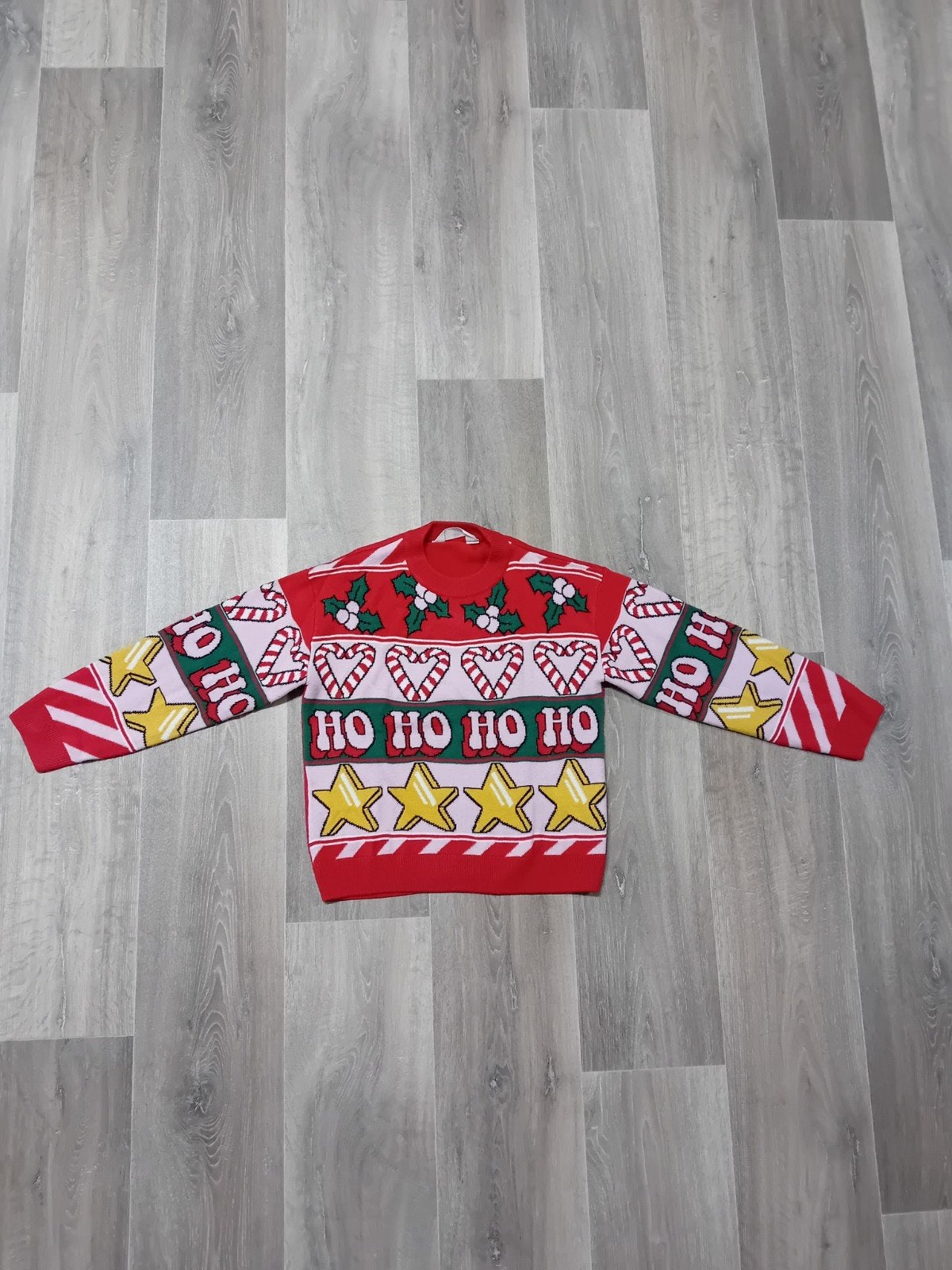 H&M Kersttrui "Ho Ho Ho" Maat 146/152 zgan!, Meisje, Trui of Vest, H&M, Ophalen of Verzenden