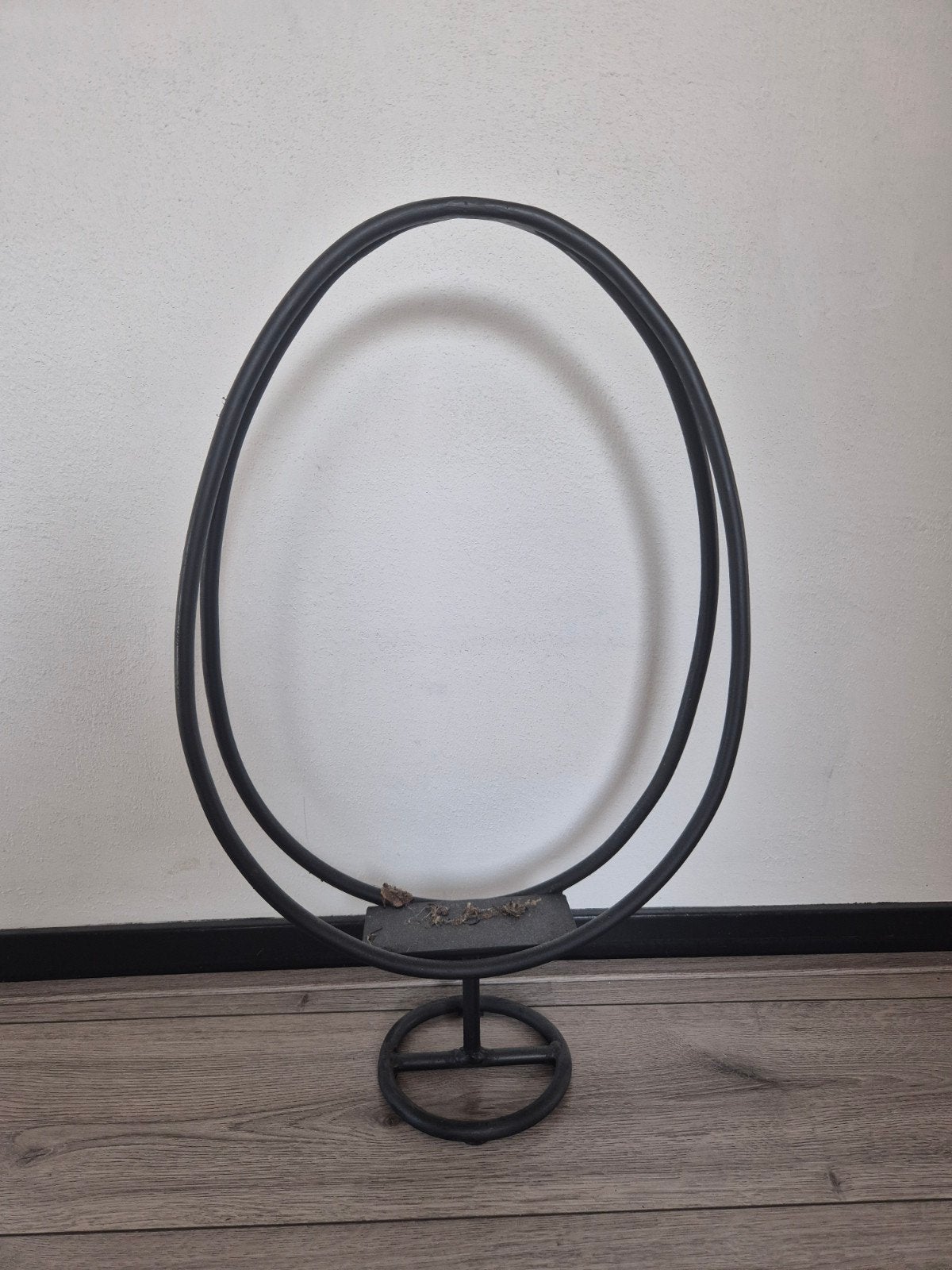 Decoratief metalen 'ei' frame op voet - Zwart, Ophalen, Gebruikt, Zwart, Metaal