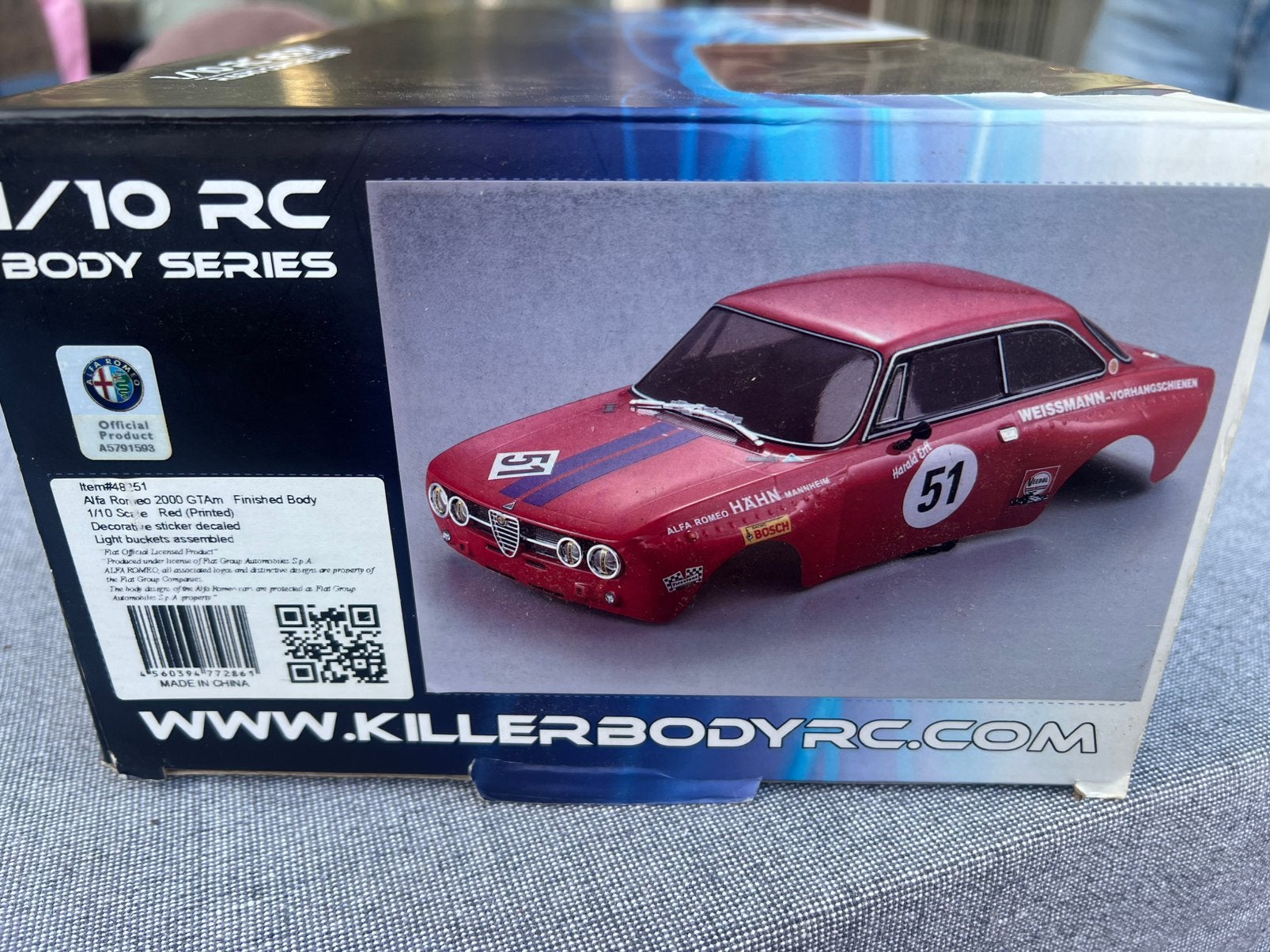 Killerbody Alfa Romeo 2000 GTAm 1/10 RC body – NIEUW, Ophalen of Verzenden, Zo goed als nieuw