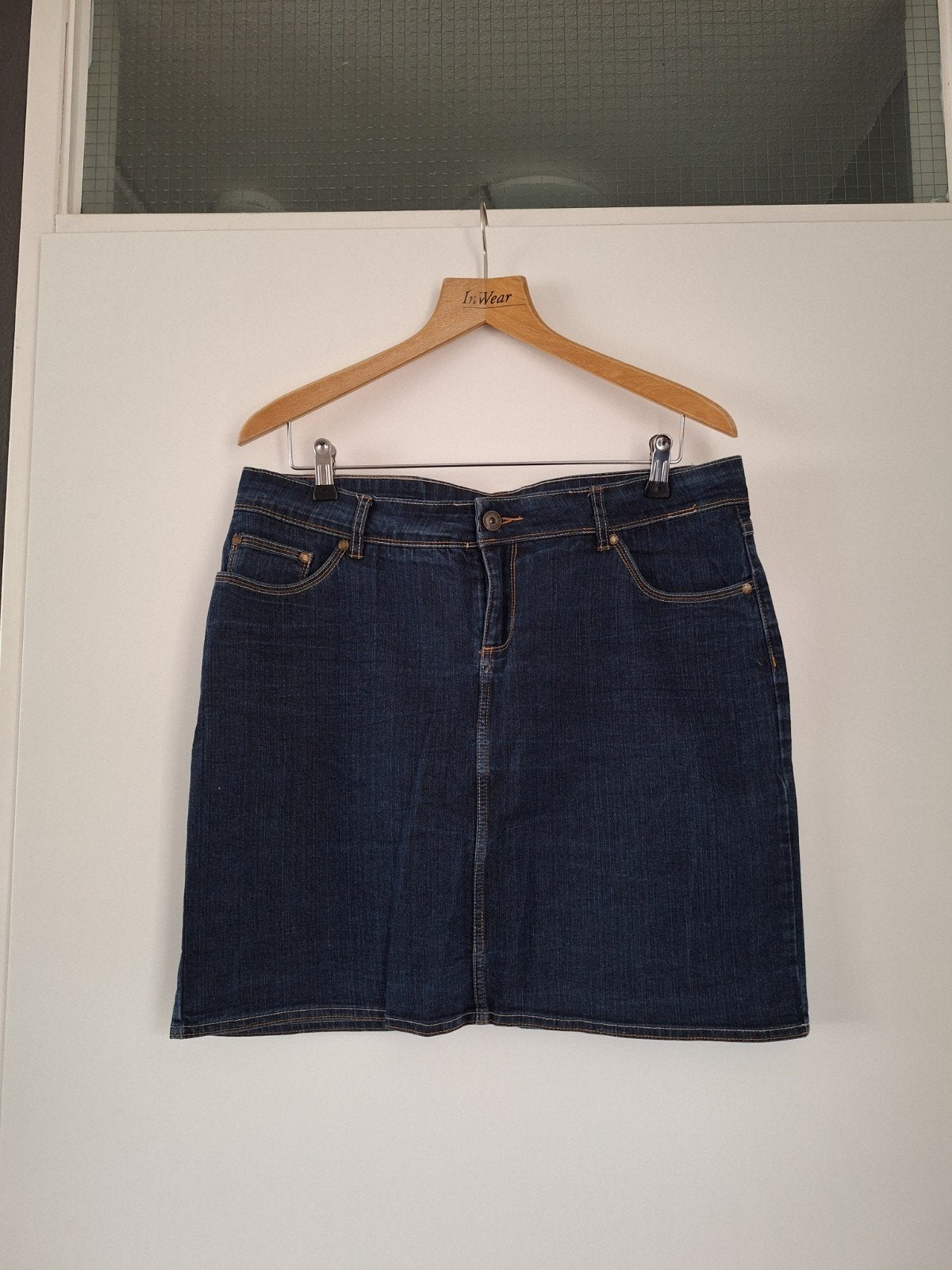 Mooi Spijkerrokje van de C&A mt. 44 €5,-, Blauw, Maat 42/44 (L), Ophalen of Verzenden, Zo goed als nieuw