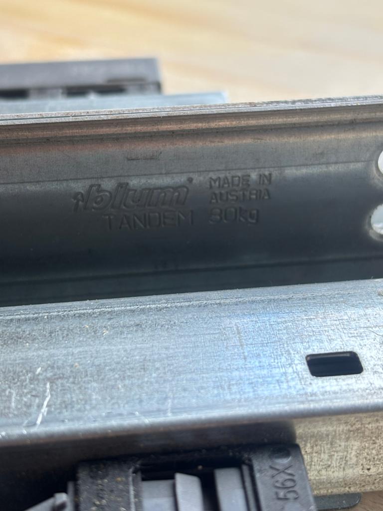 Blum Tandem Ladegeleiders 30kg, Ophalen, Zo goed als nieuw